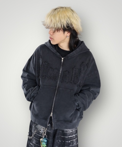 ATMARK パーカー 「フリーサイズ / UNISEX 」ATMARKロゴ フリンジ