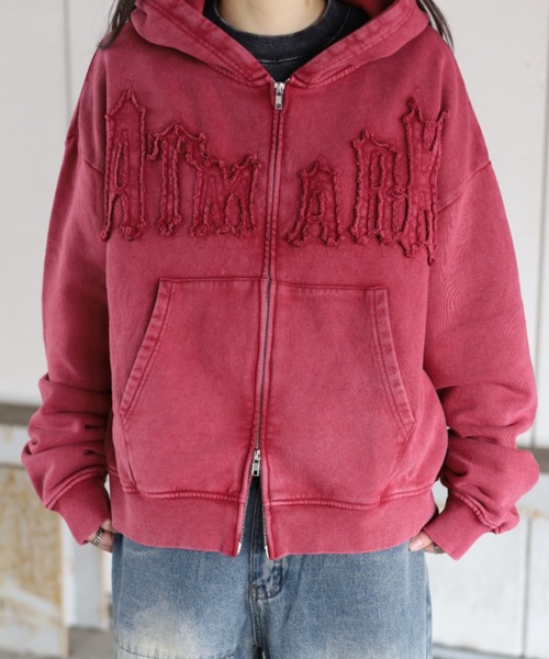 ATMARK パーカー 「フリーサイズ / UNISEX 」ATMARKロゴ フリンジ 