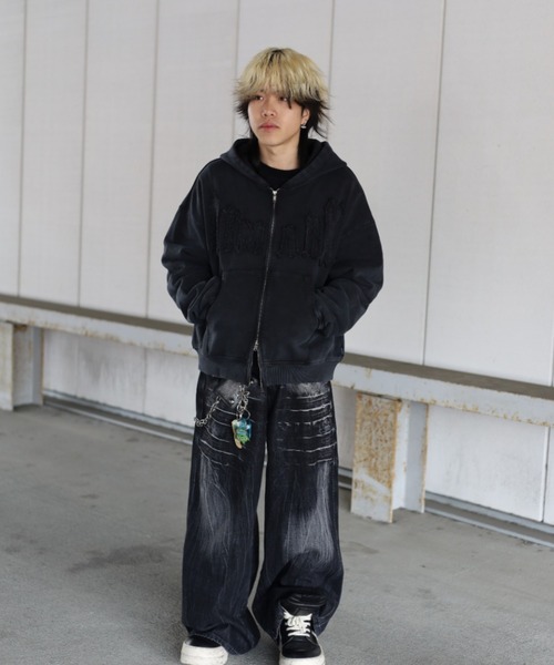 ATMARK パーカー 「フリーサイズ / UNISEX 」ATMARKロゴ フリンジ