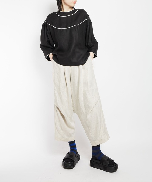 gomme パンツ Liミックス 二―タックサルエルパンツ レディース