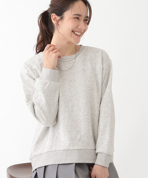 SHOO・LA・RUE tシャツ 「S-LL」ひとくせある凹凸がアクセント 裾