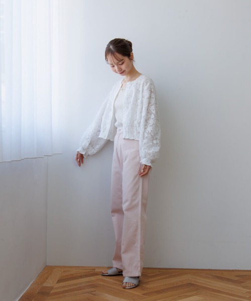 flower ブラウス シャツ ボタニカルシアートップ レディース