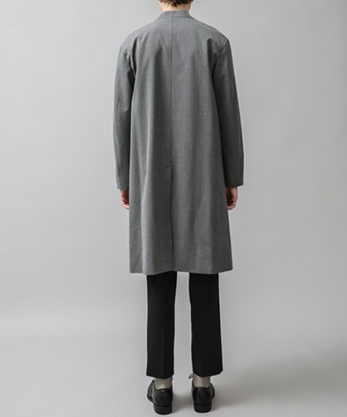 「STUDIOUS」 ノーカラーコート 1 グレー メンズ_画像4