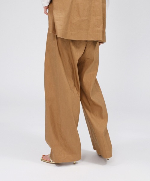BABYLONE（バビロン） パンツ リネンレーヨンストレッチワイドパンツ