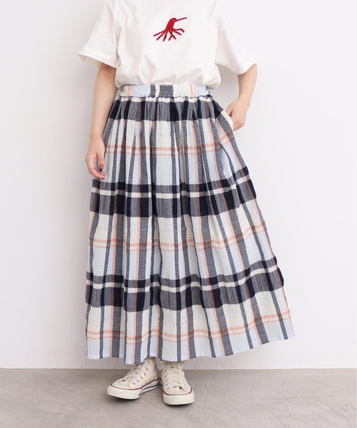 l'atelier du savon（アトリエドゥサボン） スカート 高島ちぢみbig