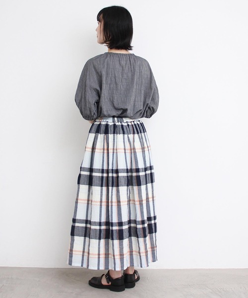 l'atelier du savon（アトリエドゥサボン） スカート 高島ちぢみbig