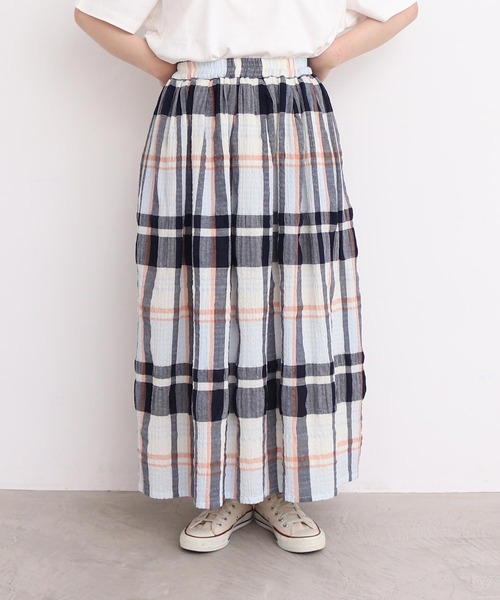 l'atelier du savon（アトリエドゥサボン） スカート 高島ちぢみbig