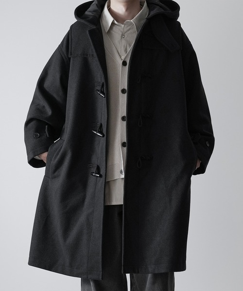 「RUUBON」 ダッフルコート M ブラック メンズ_画像4