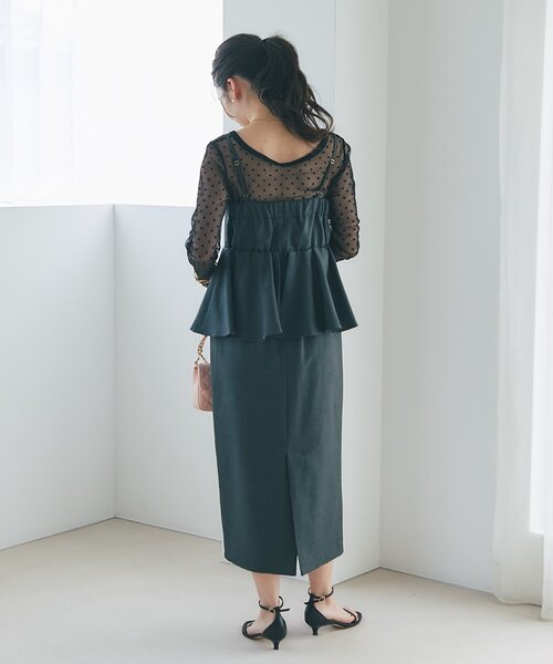 La boutique Bonbon tシャツ シアードット前後2WAYトップス