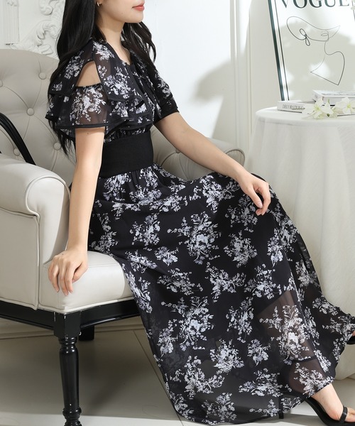 Lace Ladies（レースレディース） ワンピース 半袖 フラワープリント