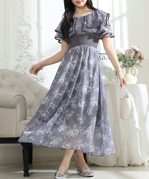 Lace Ladies（レースレディース） ワンピース 半袖 フラワープリント