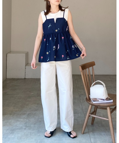 She's Closet キャミソール フレア花柄フラワープリント