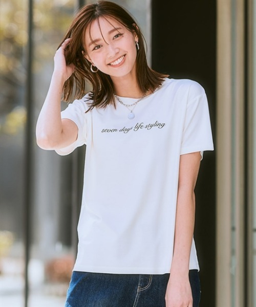 7days Life Styling tシャツ 「接触冷感」シルケット加工クルーネック