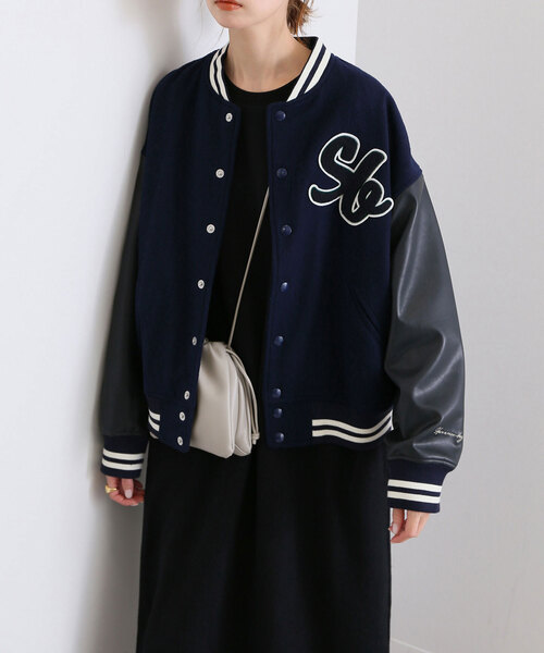 スローブイエナ　スタジャン SLOBE IENA（スローブイエナ） スタジャン FREE ネイビー レディース