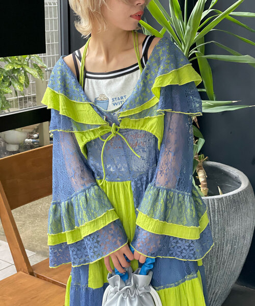 ブラウス シャツ 「HELLO.SANFRANCISCO」パッチワークレース2WAYボレロブラウス レディース セール】【HELLO.SANFRANCISCO】パッチワークレース2WAYボレロ