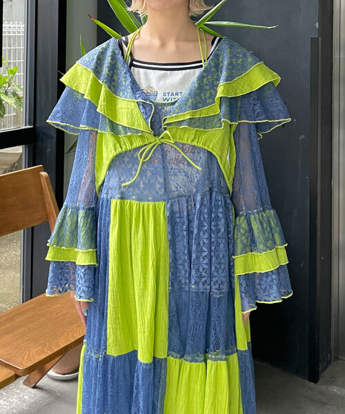 ブラウス シャツ 「HELLO.SANFRANCISCO」パッチワークレース2WAYボレロブラウス レディース セール】【HELLO.SANFRANCISCO】パッチワークレース2WAYボレロ