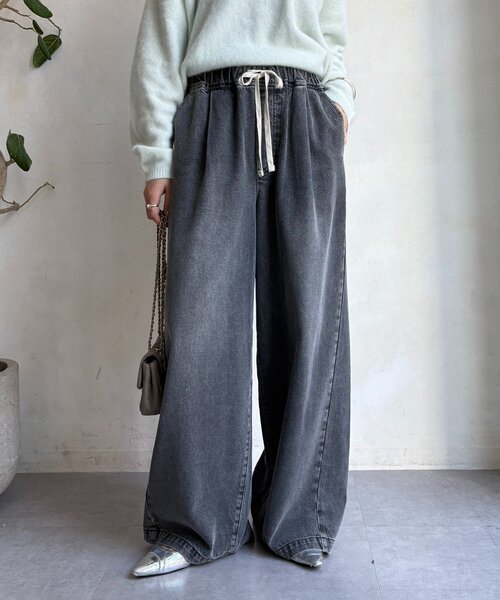 DouDou ジーンズ デニム デニムパンツ 「新色追加」デニムワイド