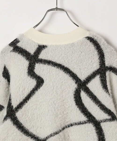 「LEPSIM」 ニットカーディガン FREE グレー レディース_画像6