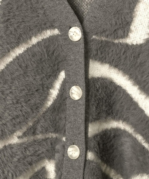 「LEPSIM」 ニットカーディガン FREE グレー レディース_画像8