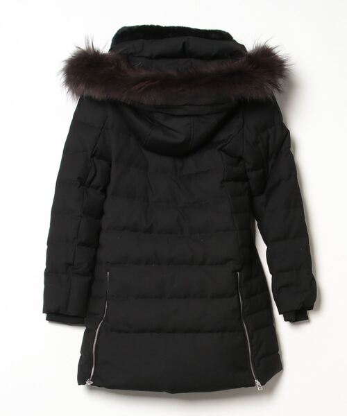 【ゆみ】RUIRUE BOUTIQUE＊リボンフード中綿ダウンコートM黒 ゆみ様専用】RUIRUE BOUTIQUE＊リボンフード中綿ダウンコートM黒