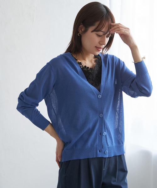 きくポンです♪ 新品　UVカット　レディースカーディガン 公式】UVカットカーディガン｜勿忘草｜シロノサクラ