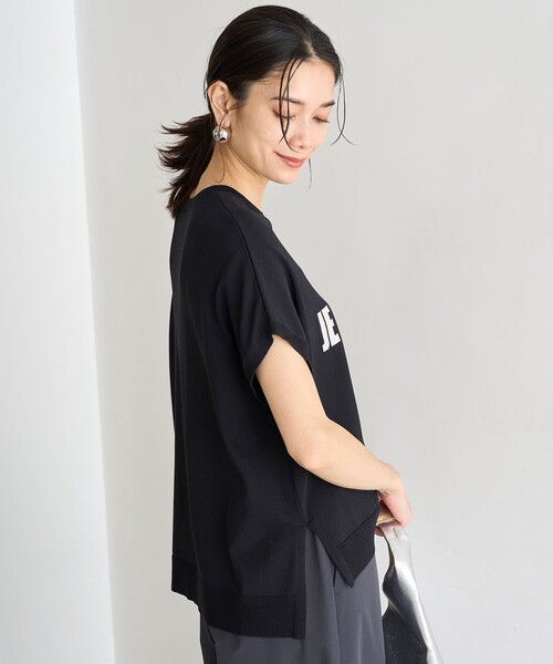 ニット セーター 「UVカット/遮熱」スゴ機能美 ロゴフレンチスリーブ ニット レディース | UNFILO | 04