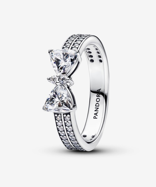 PANDORA（パンドラ） 指輪 リング スパークリング リボン ダブルロー