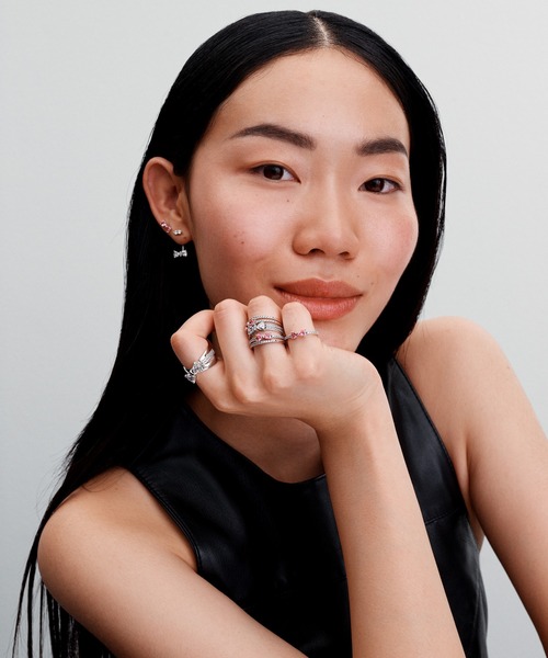 PANDORA（パンドラ） 指輪 リング スパークリング リボン ダブルロー