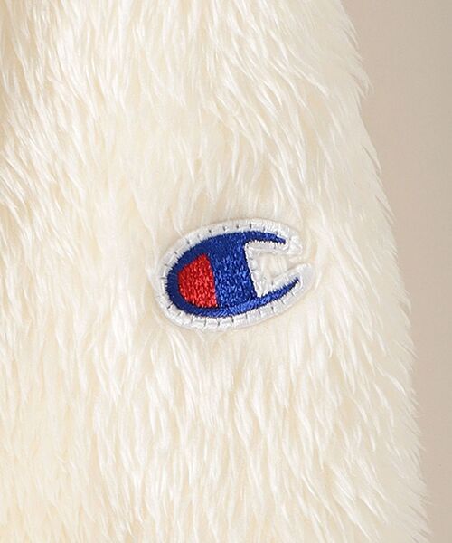 「Champion」 ジップアップパーカー 38 オフホワイト レディース_画像4