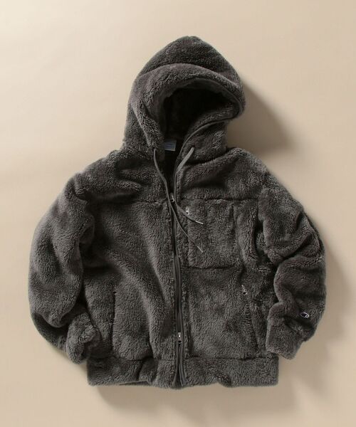「Champion」 ジップアップパーカー 38 オフホワイト レディース_画像6