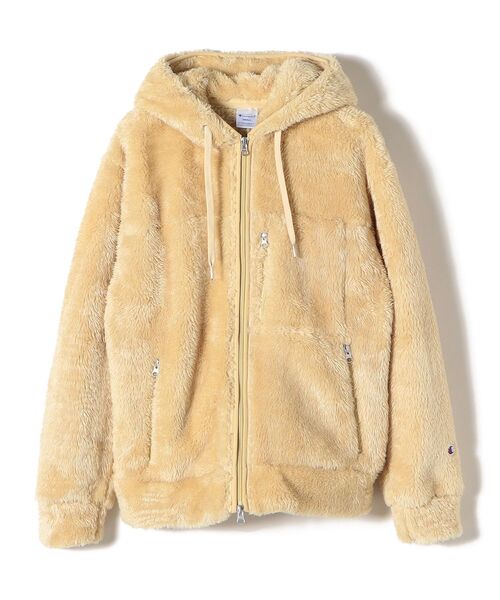 「Champion」 ジップアップパーカー 38 オフホワイト レディース_画像8