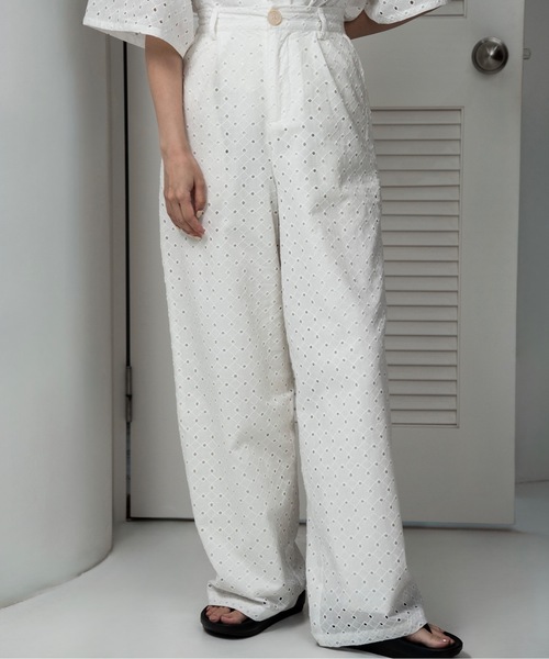 lawgy  ラヴジー　ブラウス　パンツ　2点セット tuck straight belt set pants｜lawgy（ラウジー）公式通販 - eim