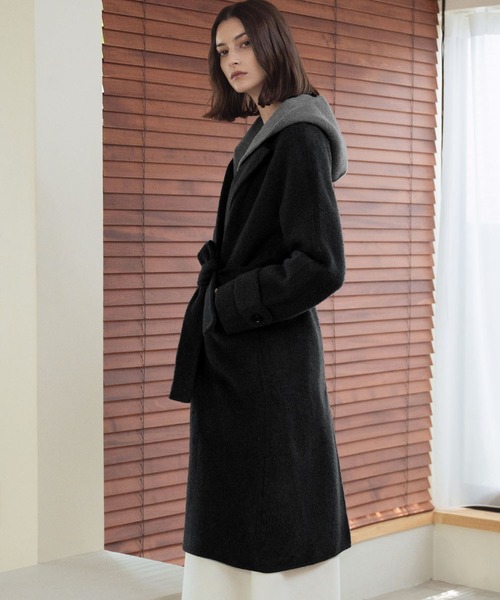 Ku-Chan　ロングコート　ウールコート　新品未使用　Lサイズ アンゴラウール コンバーチブルロングコート（01-15WI06-204）｜K.T