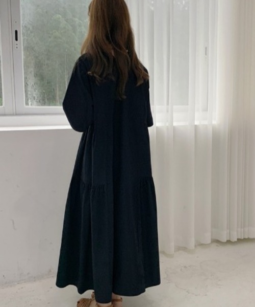 「a lot of love」 7分袖ワンピース FREE ブラック レディース_画像5