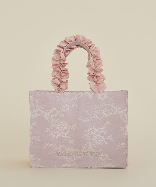 Maison de FLEUR（メゾンドフルール） トートバッグ レースフリル