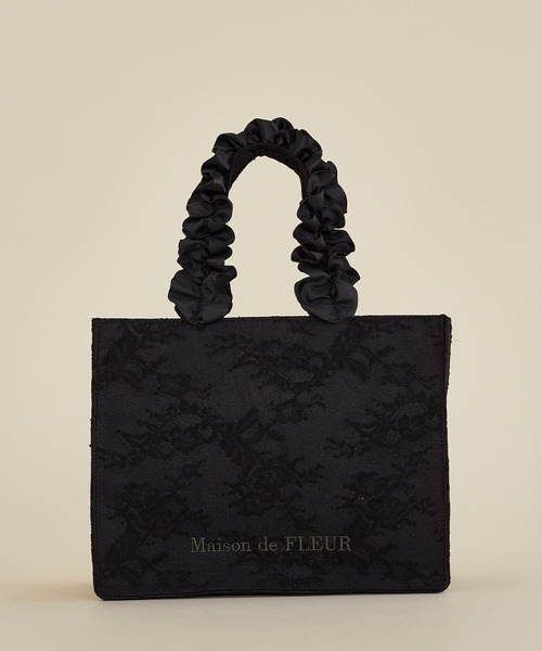 Maison de FLEUR（メゾンドフルール） トートバッグ レースフリル