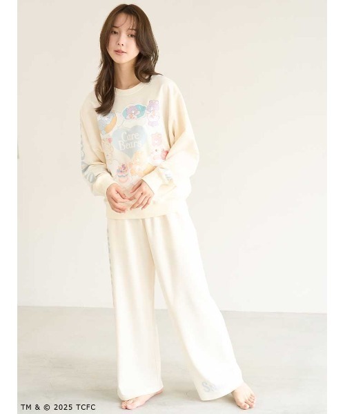 ケアベア スナイデルホーム ルームウェア 上下セット ホワイト SNIDEL HOME パジャマ ルームウェア 「Care Bears(TM)」スウェット