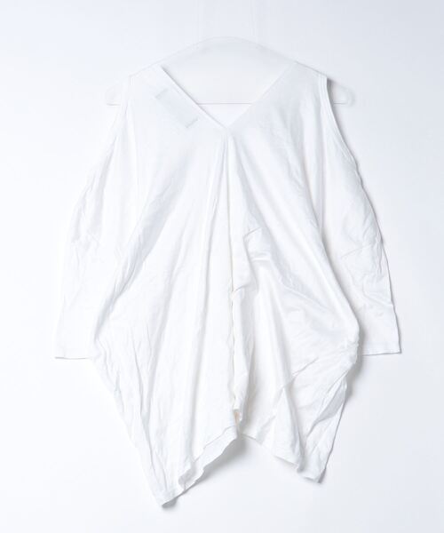 「ANREALAGE」 半袖カットソー - ホワイト レディース_画像2