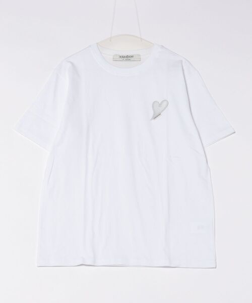【定価22,760円】KIMHEKIM HEART T-SHIRT 本日限定値下 KIMHEKIM - キムヘキム】 HEART PATCH T-SHIRT / BLACK/PINK(Tシャツ