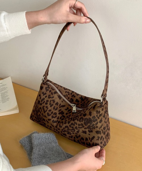 Chiina ハンドバッグ Chiina / レオパード柄スクエアミニバッグ