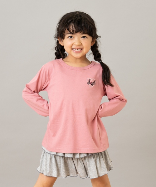 petit main and D. tシャツ 「綿100」「365D.」ワンポイント刺繍ロンT