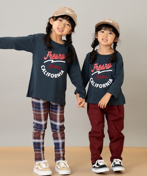 petit main and D. tシャツ 「綿100」「365D.」ワンポイント刺繍ロンT