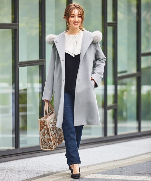 「Feroux」 コート 2 ピンク レディース_画像9