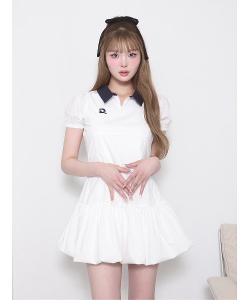 Darich ダーリッチ ワンピース freeフリー Darich（ダーリッチ） 半袖ワンピース FREE ホワイト レディース