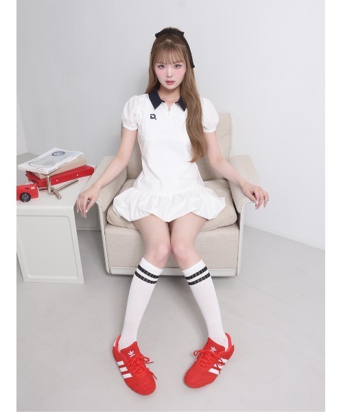 「Darich」 半袖ワンピース FREE ホワイト レディース_画像5