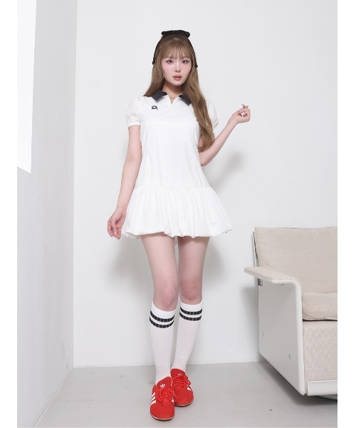 「Darich」 半袖ワンピース FREE ホワイト レディース_画像6