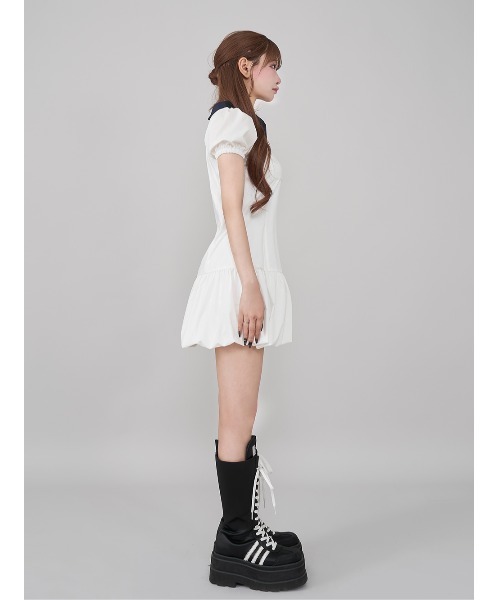 「Darich」 半袖ワンピース FREE ホワイト レディース_画像9