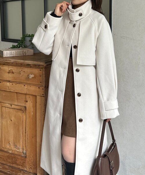 Thevon（ゼヴォン） コート アウター スタンドカラーロングコート