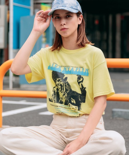 「AlexanderLeeChang」 半袖Tシャツ 4 イエロー メンズ_画像4