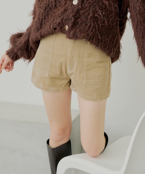 8GSHOOTベージュ コーデュロイ ショートパンツ 8GSHOOTベージュ コーデュロイ ショートパンツ